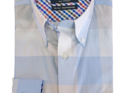 Viyella Button-Down Collar Long Sleeve No Iron Sport Shirt --Light Blue