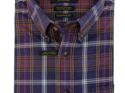 Viyella Long Sleeve Sport Shirt in Navy Mix