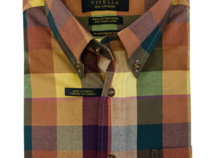 Viyella Long Sleeve Sport Shirt in Fall Colors