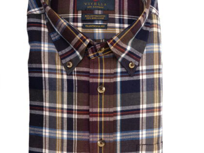 Viyella Long Sleeve Plum Sport Shirt