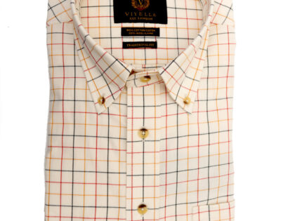 Viyella Long Sleeve Natural Check Sport Shirt