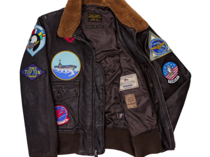 Cockpit USA "Movie Heroes" Top Gun Navy G-1 Jacket --LONG
